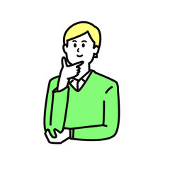 考えている男性
