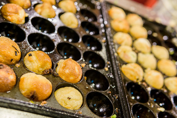 Fresh Takoyaki on plate