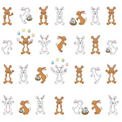 Big Collection of Easter Bunny Icons 