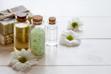 Organic cosmetics concept