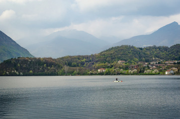 Rowboat on Lake Avigliana