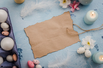 Happy Easter background with Easter eggs