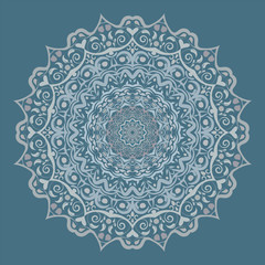 Vector hand drawn Mandala art. Abstract pattern. Vintage decorative Asian, Islam, Indian, Arabic, Turkish, Aztec elements. Coloring page template for background, invitation, birthday, wedding cards