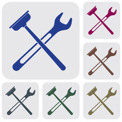 Plumbing work symbol icon