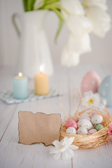 Happy Easter background with Easter eggs