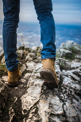 Walk on a mountain path