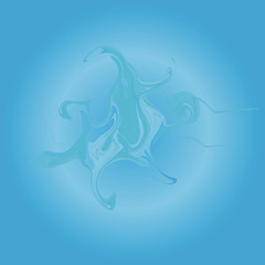 Fototapeta premium Flowing blue liquid. Abstract blue background.