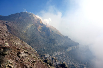 Summit of Volcano Mount Etna, Sicily, Italy