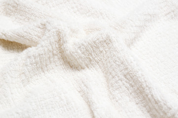 Fototapeta na wymiar Wrinkles of the white towel