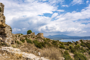 Palaiokastro castle of ancient Pylos. Greece