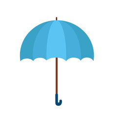 Blue umbrella icon. Blue umbrella isolated on white background. Stock vector in cartoon style