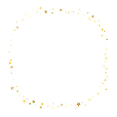 Gold Confetti Vector Design. Premium Christmas, New Year, Birthday Celebration Garland. Sparkles, Lights on White Falling Stars Magic Shiny Glitter. Gold Confetti for Music Party, Concert Poster