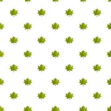 Maple leaf pattern seamless in flat style for any design