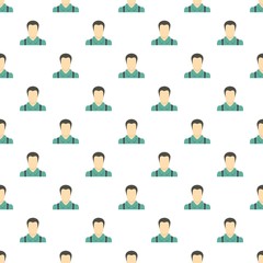 Worker avatar pattern seamless in flat style for any design
