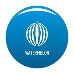 Watermelon icon vector blue circle isolated on white background 