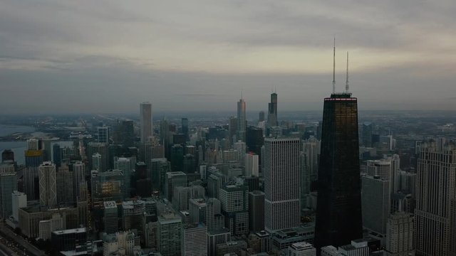 Chicago Skyline - Aerial 