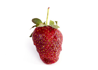Fresh strawberries on white background, isolated