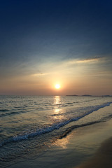 sunset summer on the beach in Thailand
