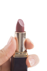Red lipstick white background
