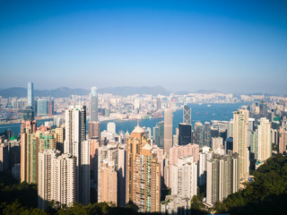 Fototapeta na wymiar Hong Kong beautiful skyline, nature and modern lifestyle together