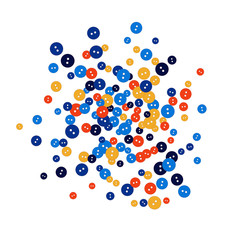 Vector Confetti Background Pattern. Element of design. Colored buttons on a white background
