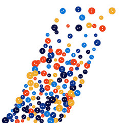 Vector Confetti Background Pattern. Element of design. Colored buttons on a white background