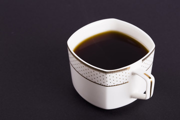 .Filter coffee black background