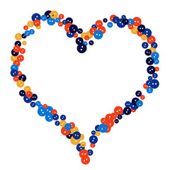 Vector Confetti Background Pattern. Element of design. Colored buttons on a white background