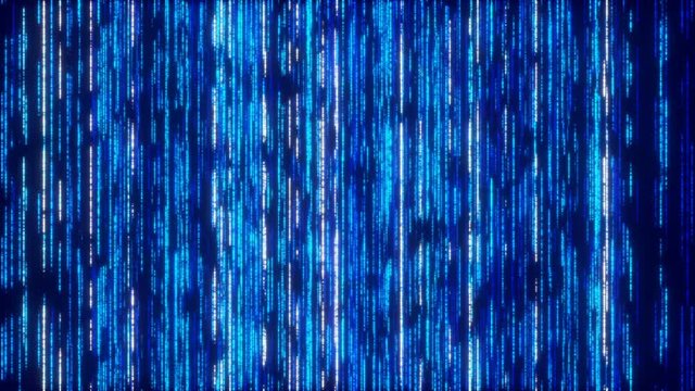 flowing blue particles, abstract backround, loop