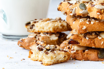 Homemade cookies with seeds