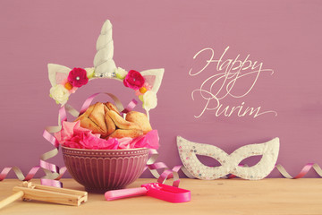 Purim celebration concept (jewish carnival holiday).