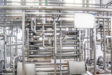 Pipelines from stainless steel, a system for pumping liquids or milk for the food industry....