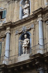 Obraz premium Quattro Canti in Palermo, the Four Corners Square