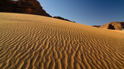 Sand pattern of the dune in Tassili nAjjer national park, Algeria