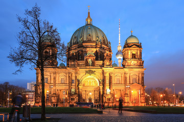 Berlin Cathedral , Berliner Dom at night, Berlin ,Germany © nonglak