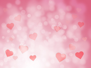 Happy valentines day blurred bokeh abstract background