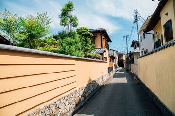 Japanese style residential building area in Fukuoka, Japan