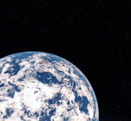 Plakat 3D Rendering World Globe from Space. Earth. View of Earth From Space. Elements of this image furnished by NASA