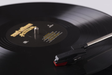 record player white background