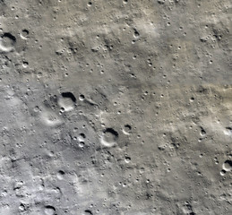 Moon surface. Realistic 3d render of moon and space. Space and planet. Satellite. Nebula. Stars. Elements of this image furnished by NASA.