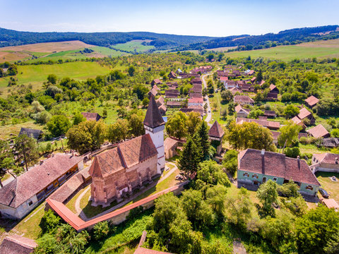 Mesendorf Saxon Fortified Church near Brasov, Transylvania, Romania