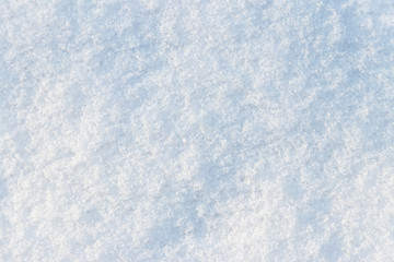 Texture of the white snow. Winter background