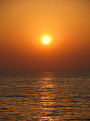 Fototapeta na wymiar Beautiful sunset on the Black Sea in Crimea