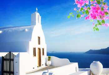 beautiful details of Santorini island, Greece