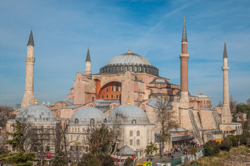 Fototapeta na wymiar The Hagia Sophia in Istanbul Turkey