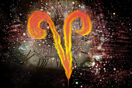 Fiery zodiac sign Aries