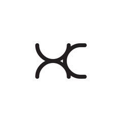 initial letter rounded logo modern