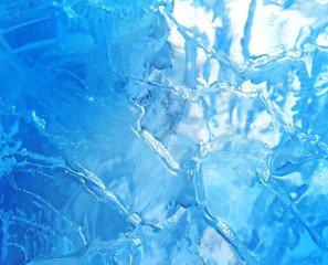 Colorful ice. Abstract ice texture. Nature background.