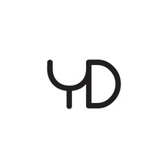 initial letter rounded logo modern