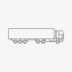 waggon truck vector icon